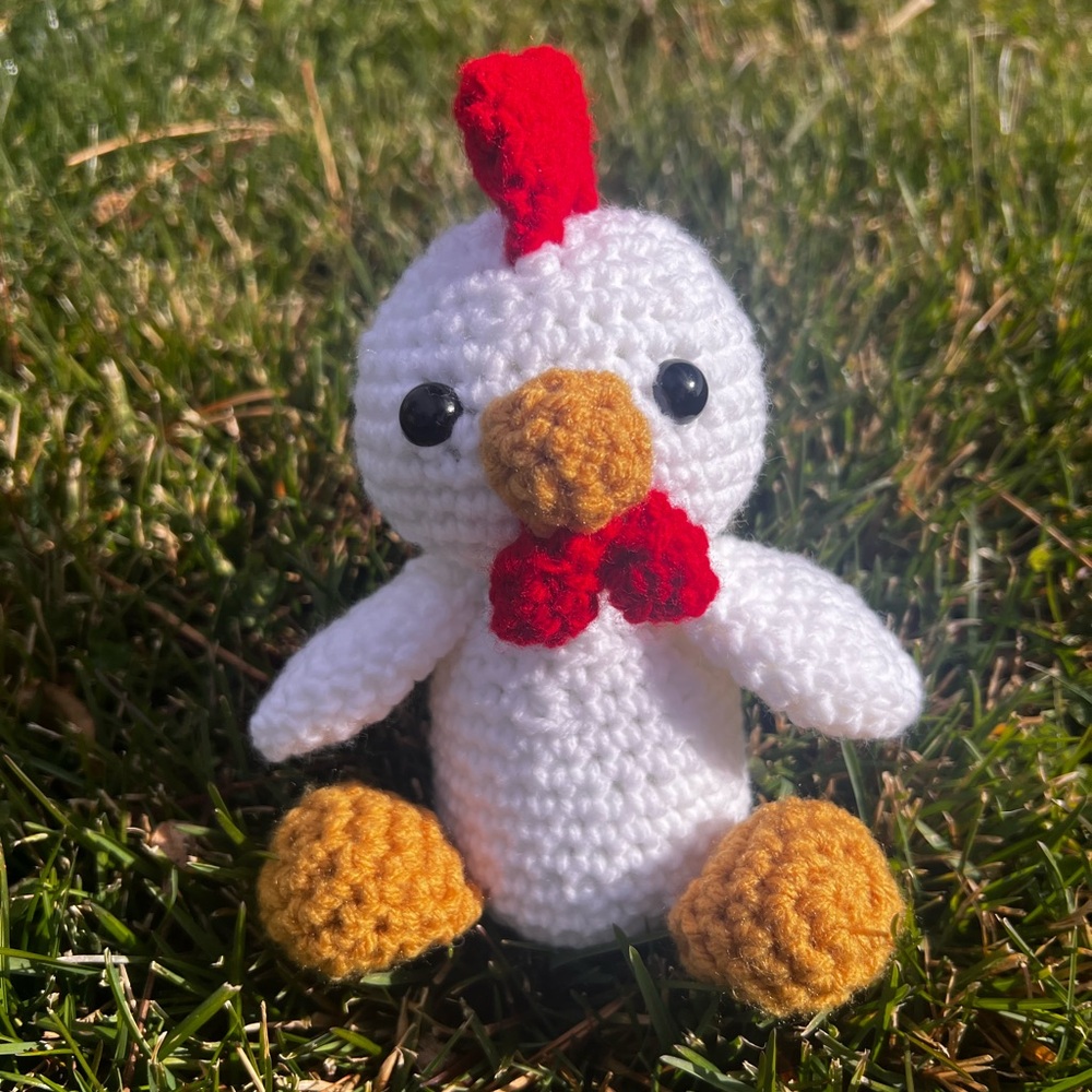 Hand Crocheted Mr. Cluck the Chicken Stuffed Animal Plushie! - Picture 3 of 12